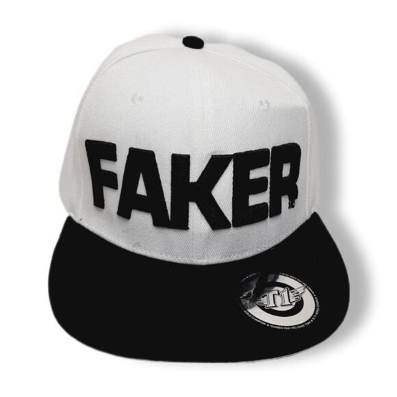 FAKER by SuperPlay T1 Baseball Ball Hat Snapback B&W - Picture 1 of 11
